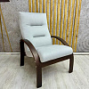 Кресло для отдыха Неаполь Модель 6 (Орех текстура/Ткань серый Velutto 52)