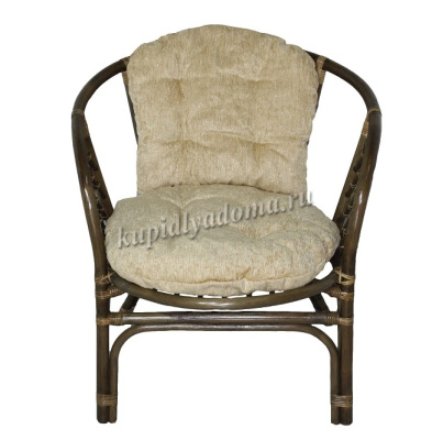Кресло RJG-Bahama EXTRA  (Ротанг №6, ткань Mulan 141)