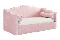 Кровать софа Лея неж розовый галька 90х200 с матрацем