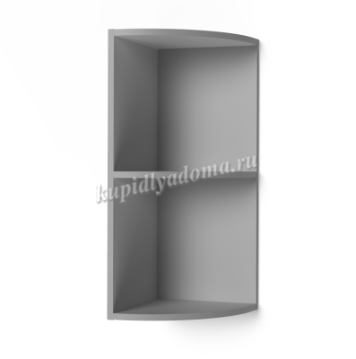 Шкаф верхний угловое завершение радиусное ЗУВР кухня Бомбей (Сандал серый)