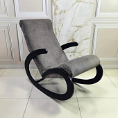 Кресло-качалка Неаполь Модель 1 (Венге-эмаль/Ткань Темно-серый Verona Antrazite Grey)